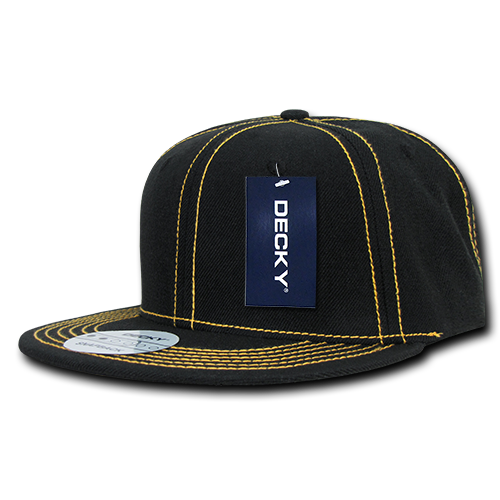 DECKY 6 Panel High Profile Structured Contra-Stitch Snapback