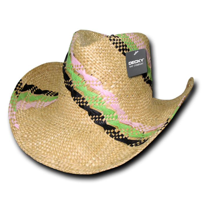 DECKY Hillary Yellow Straw Cowboy Hat