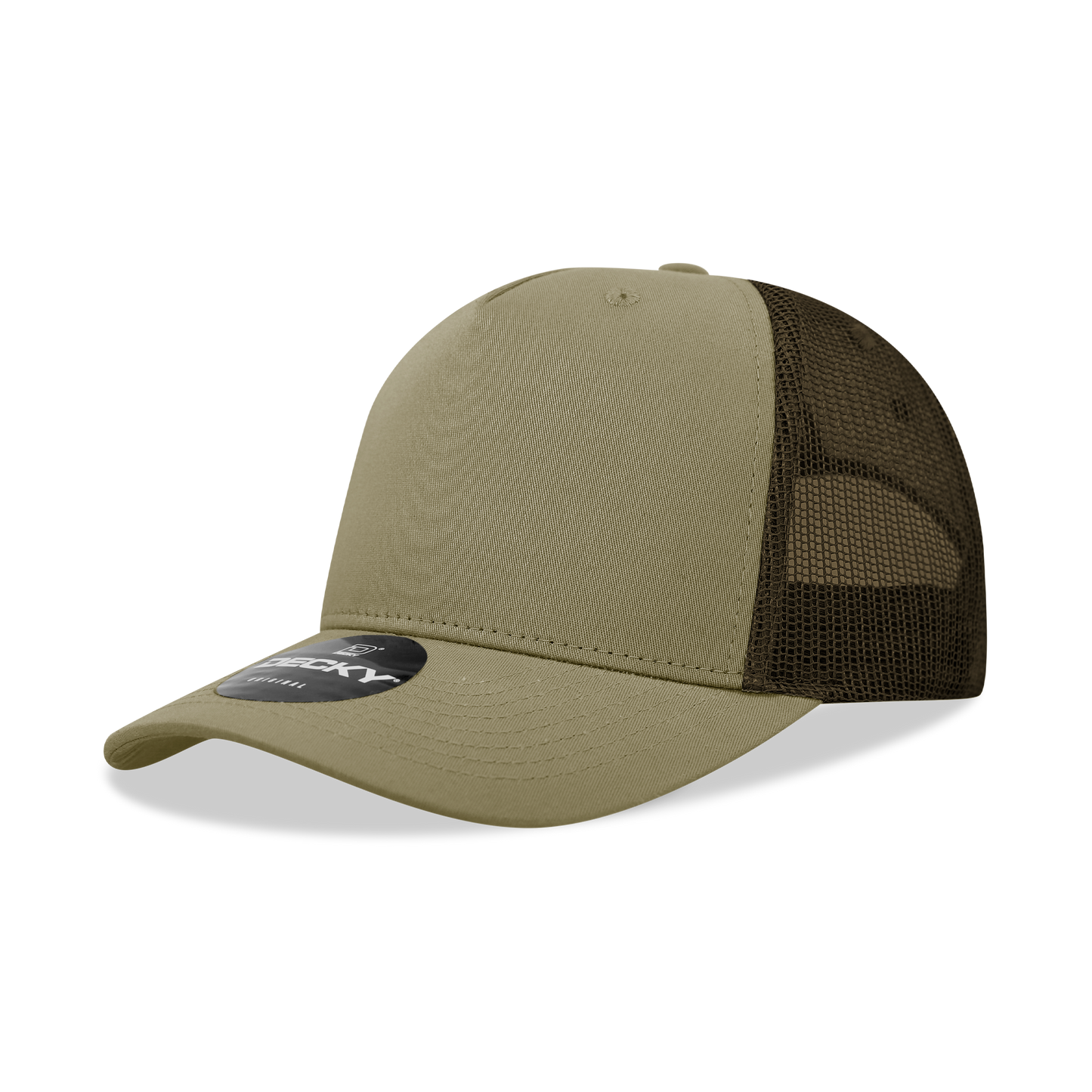 DECKY 5 Panel Mid Profile Structured Cotton Trucker