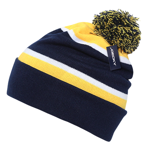 DECKY Two Tone Pom Pom Beanies