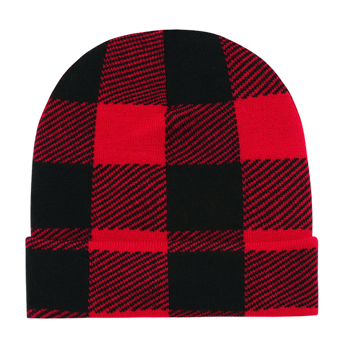 DECKY Long Plaid Beanie