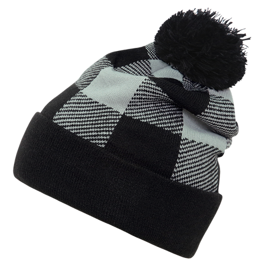 DECKY Pom Plaid Beanie