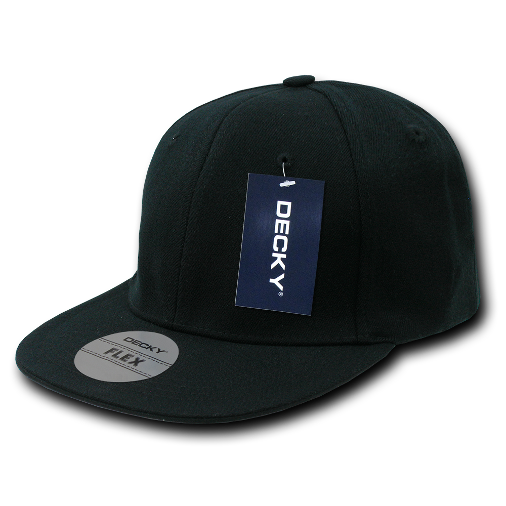 DECKY 6 Panel High Profile Structured Acrylic / Polyester Flex Cap