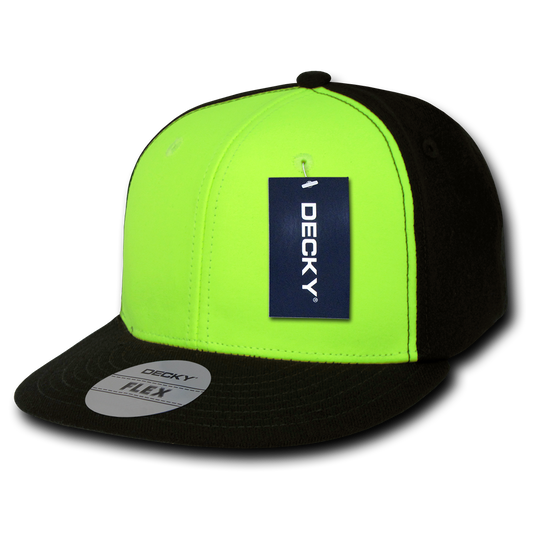 DECKY 6 Panel High Profile Structured Neon Flex Cap