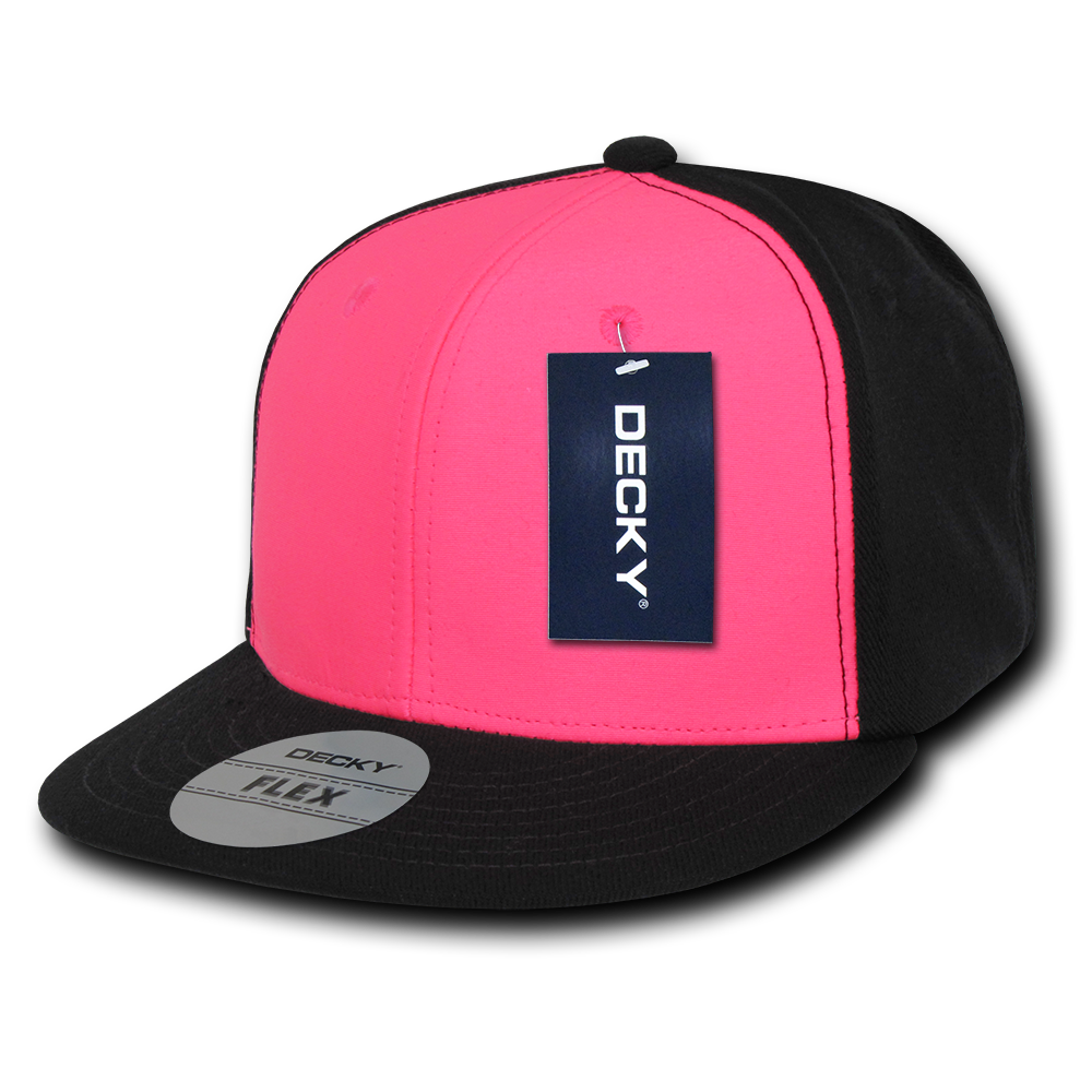 DECKY 6 Panel High Profile Structured Neon Flex Cap