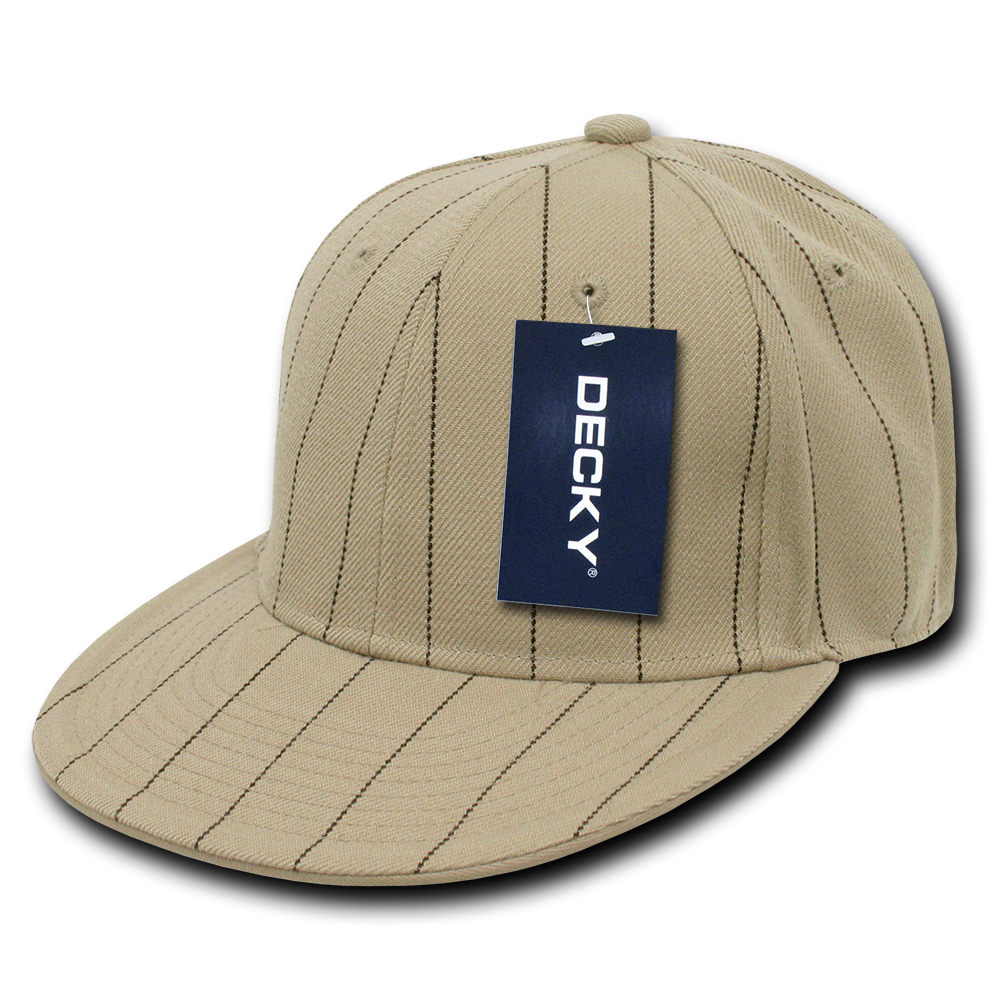 DECKY 6 Panel High Profile Structured Pin Striped Fitted